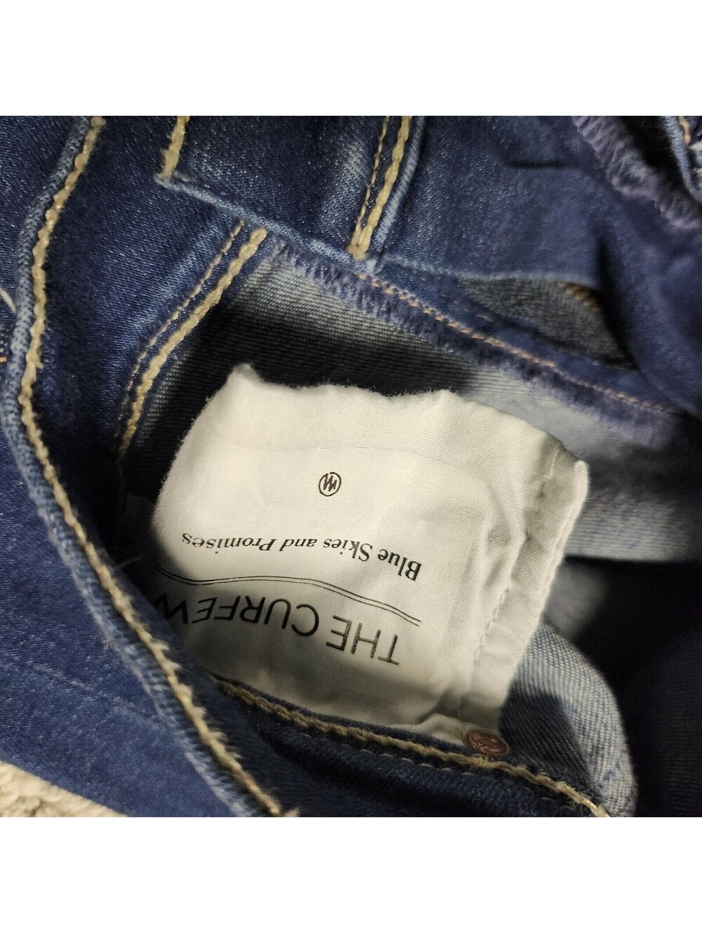 Mother The Curfew Blue Skies and Promises Flared Jeans Size 32 - Picture 12 of 13